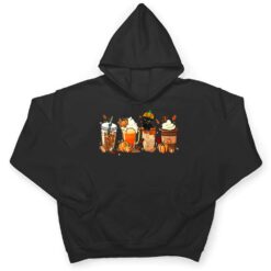 Fall Coffee Pumpkin Spice Latte Iced Autumn Black Cat T Shirt - Dream Art Europa