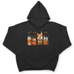 Fall Coffee Pumpkin Spice Latte Iced Corgi Dogs Thanksgiving T Shirt - Dream Art Europa