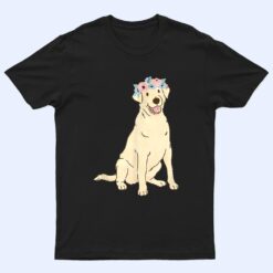 Floral Labrador Retriever Lovers Yellow Lab Dog Mom T Shirt