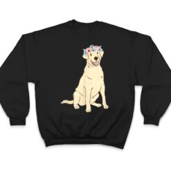 Floral Labrador Retriever Lovers Yellow Lab Dog Mom T Shirt - Dream Art Europa