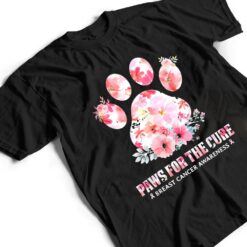 Floral Paws For He Cure Dog Cat Breast Cancer Awareness T Shirt - Dream Art Europa