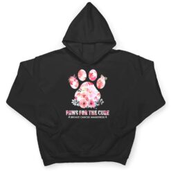 Floral Paws For He Cure Dog Cat Breast Cancer Awareness T Shirt - Dream Art Europa