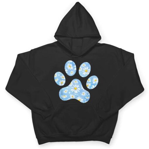 Flower Dog Paw Print for Dog Lover - Dog Paw T Shirt