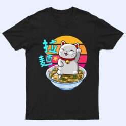 Fortune Cat Ramen Kawaii Maneki Neko T Shirt