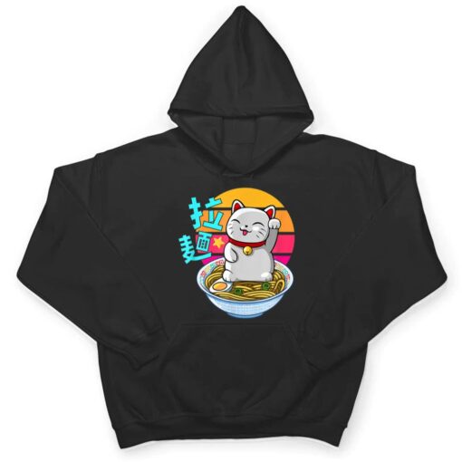 Fortune Cat Ramen Kawaii Maneki Neko T Shirt