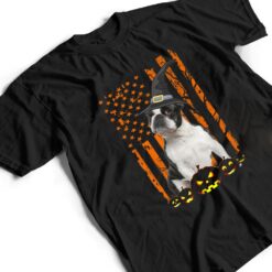 French Bulldog Dog Pumpkin American Flag Witch Halloween T Shirt - Dream Art Europa