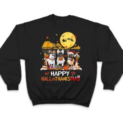 French Bulldog Happy Hallothanksmas Halloween Thanksgiving T Shirt - Dream Art Europa