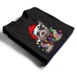 French Bulldog Santa Christmas Tree Lights Xmas Boys Dogmas T Shirt - Dream Art Europa