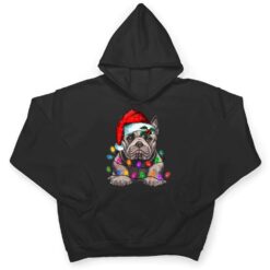 French Bulldog Santa Christmas Tree Lights Xmas Boys Dogmas T Shirt - Dream Art Europa