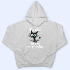 Funny Black Cat Quote It's Fine I'm Fine Everything Is Fine T Shirt - Dream Art Europa