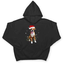 Funny Boxer Dog Tree Christmas Lights Xmas Pajama Matching T Shirt - Dream Art Europa