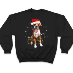 Funny Boxer Dog Tree Christmas Lights Xmas Pajama Matching T Shirt - Dream Art Europa