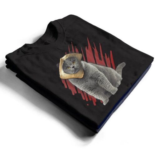 Funny Cat Apparel Cat With Slice Of Bread On Face Cat Lovers T Shirt