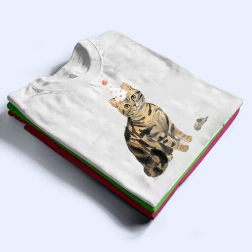 Funny Cat Chasing Mouse Birthday Shirt, Cute Cat Birthday T Shirt