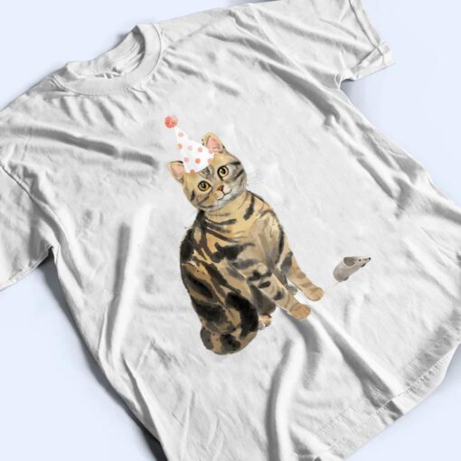 Funny Cat Chasing Mouse Birthday Shirt, Cute Cat Birthday T Shirt