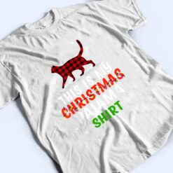 Funny Cat Christmas Lights Buffalo Red Plaid Xmas Gift Girls T Shirt - Dream Art Europa