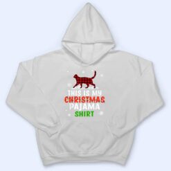 Funny Cat Christmas Lights Buffalo Red Plaid Xmas Gift Girls T Shirt - Dream Art Europa