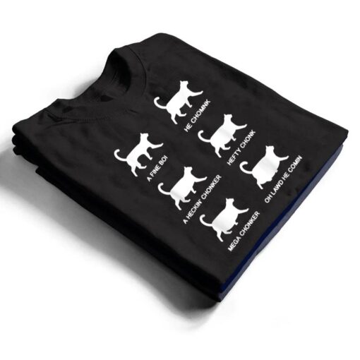 Funny Cat Meme Shirt Chonk Cat Evolution Chart For Cat Lover T Shirt