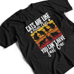 Funny Cat Owners Cat Lovers Cats Are Like Potato Chips T Shirt - Dream Art Europa