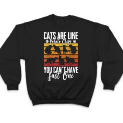 Funny Cat Owners Cat Lovers Cats Are Like Potato Chips T Shirt - Dream Art Europa