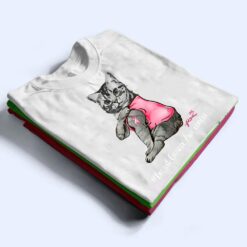 Funny Cat Pink Ribbon In October We Wear Pink Breast Cancer T Shirt - Dream Art Europa