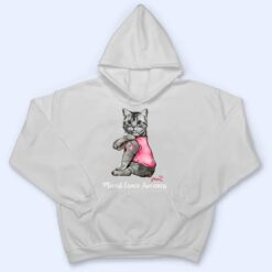 Funny Cat Pink Ribbon In October We Wear Pink Breast Cancer T Shirt - Dream Art Europa