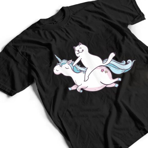 Funny Cat Riding Unicorn T-Shirt Hipster Always Be You Kitty T Shirt