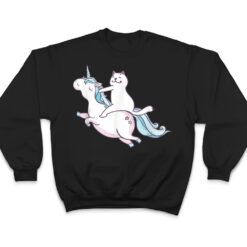 Funny Cat Riding Unicorn T-Shirt Hipster Always Be You Kitty T Shirt - Dream Art Europa