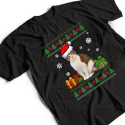 Funny Cat lovers Cute Cat Santa Hat Ugly Christmas Ver 2 T Shirt - Dream Art Europa