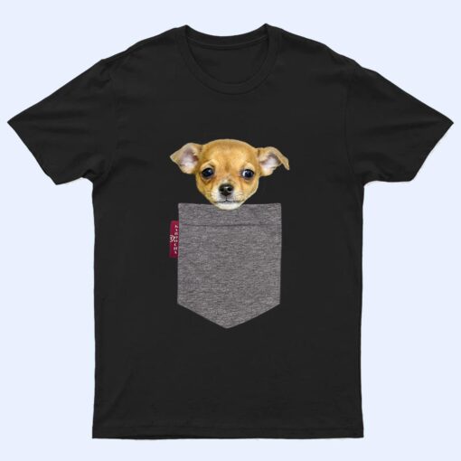 Funny Chihuahua in a Pocket Cute Puppy T Shirt