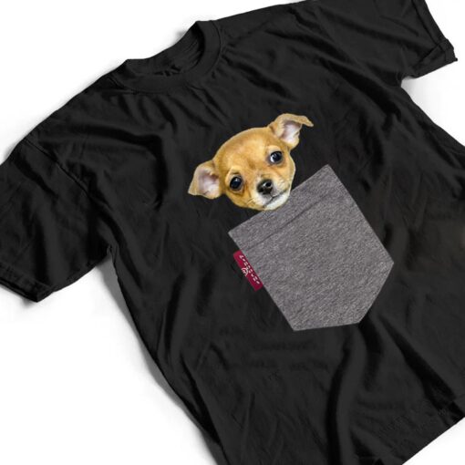 Funny Chihuahua in a Pocket Cute Puppy T Shirt