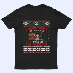 Funny Christmas Cat Hates Santa Annoyed Cat T Shirt