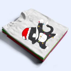 Funny Christmas Dabbing Cat Lights Santa Hat For Kids Boys T Shirt - Dream Art Europa