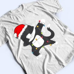 Funny Christmas Dabbing Cat Lights Santa Hat For Kids Boys T Shirt - Dream Art Europa