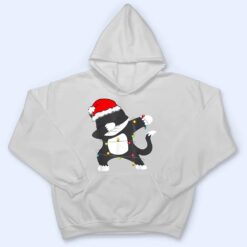 Funny Christmas Dabbing Cat Lights Santa Hat For Kids Boys T Shirt - Dream Art Europa