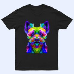 Funny Colorful Pop Art Yorkies Yorkshire Terrier Dog Lover T Shirt