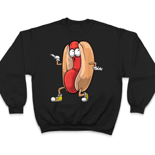 Funny Dancing Hot Dog Design For Kids Boys Girls Hotdog Gag Ver 1 T Shirt