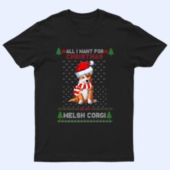 Funny Dog Cute Welsh Corgi Santa Hat Christmas T Shirt