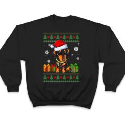 Funny Dog lovers Dachshund Santa Hat Christmas Ver 2 T Shirt - Dream Art Europa