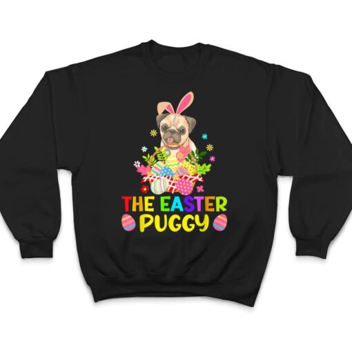 Funny Easter Pug Bunny Ear Eggs Basket Dogs T Shirt