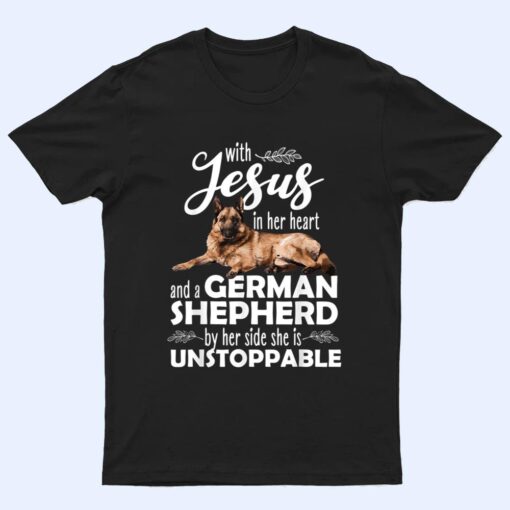 Funny German Shepherd Art For Women Girls Kids Dog Lover T Shirt