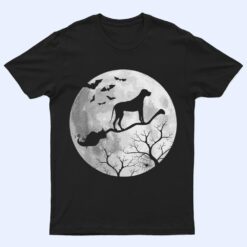 Funny Great Dane Flying Witch Costume Halloween Dog Mom T Shirt