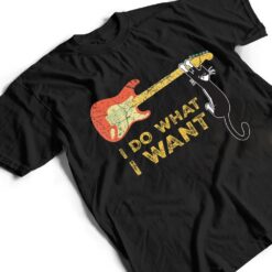 Funny Guitar Lover gifts, Retro I do what I want with my cat T Shirt - Dream Art Europa