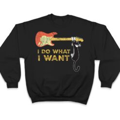 Funny Guitar Lover gifts, Retro I do what I want with my cat T Shirt - Dream Art Europa