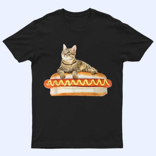 Funny Hot Dog Cat  by Zany Brainy, Cute Kitty Food T Shirt