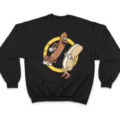 Funny Hot Dog Jumping Into A Bun T Shirt - Dream Art Europa