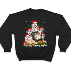 Funny Husky Dog Christmas Tree Cute Xmas T Shirt - Dream Art Europa