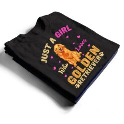 Funny Just A Girl Who Loves Golden Retriever Dog Lover Owner T Shirt - Dream Art Europa