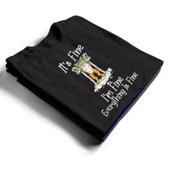 Funny Meow Cat It's Fine I'm Fine Everything Is Fine Cat T Shirt - Dream Art Europa