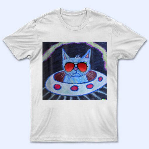 Funny Nacho Average Patriotic Annoyed Space Cat Sunglasses T Shirt